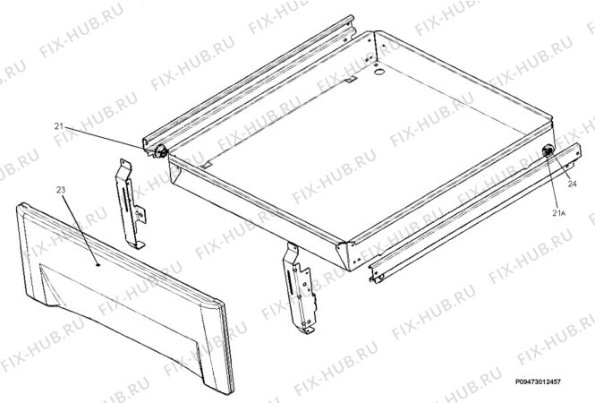 Взрыв-схема плиты (духовки) Electrolux EKK5002 - Схема узла Section 2